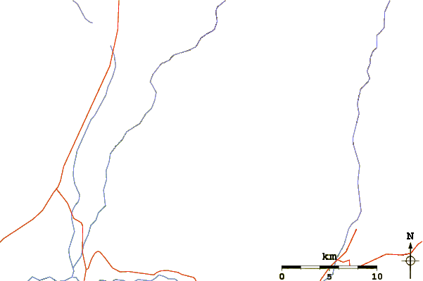 Roads and rivers around Kolob