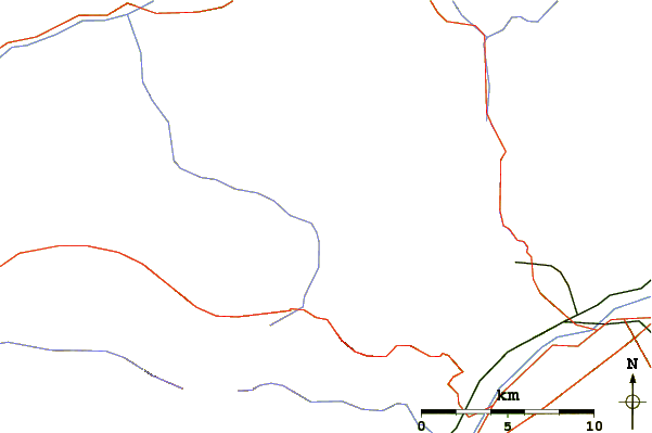 Roads and rivers around Kompar