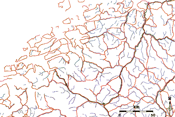 Roads and rivers around Kongskrona