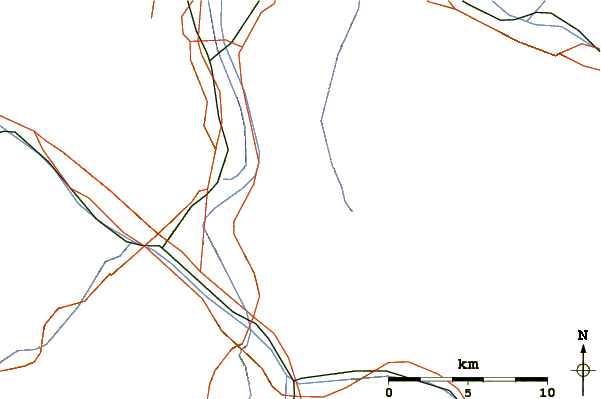 Roads and rivers around Koraspitz