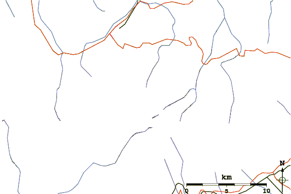 Roads and rivers around Koscielec