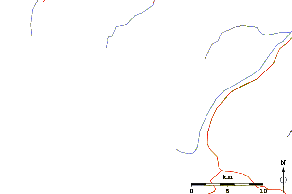 Roads and rivers around Koshtan-Tau