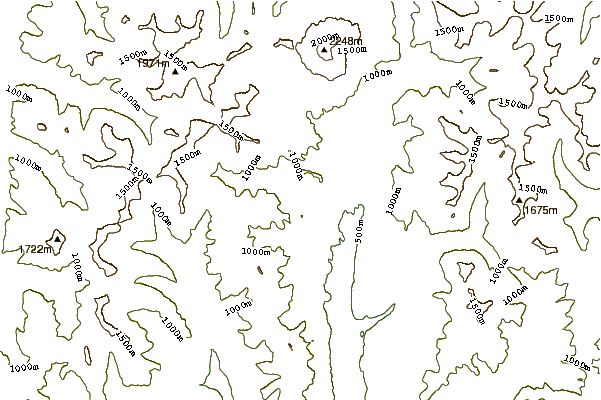 Mountain peaks around Kostakan