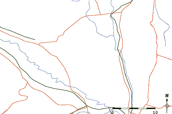 Roads and rivers around Kotlenik