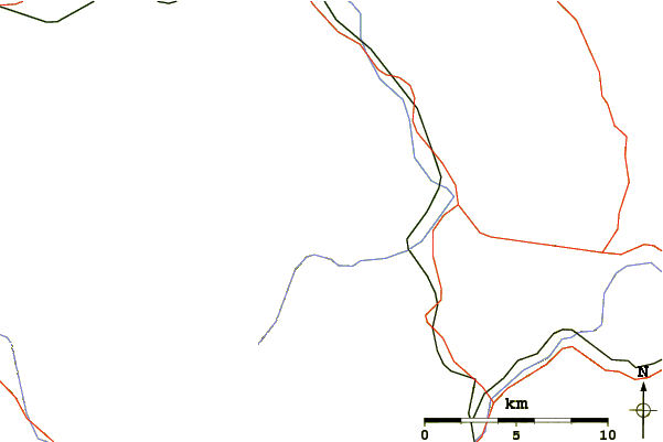 Roads and rivers around Kozubová