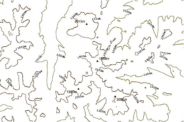 Mountain peaks around Kozyrevsky