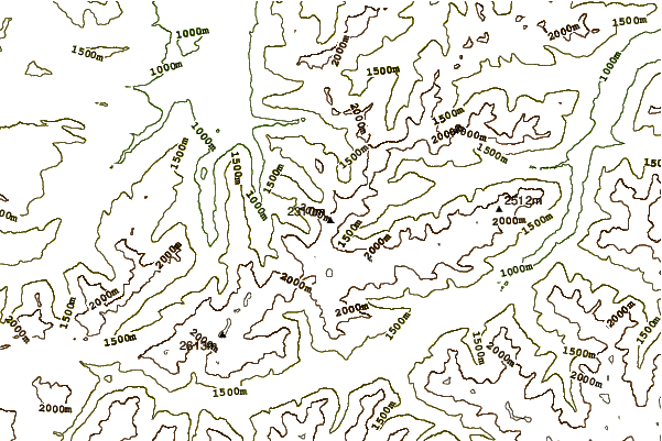 Mountain peaks around Kreuzeck (Allgäu Alps)