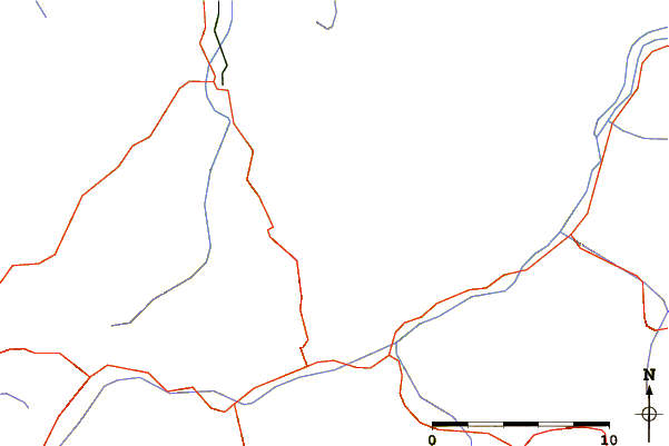 Roads and rivers around Kreuzeck (Allgäu Alps)