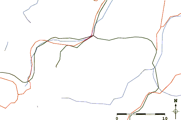 Roads and rivers around Kreuzjoch