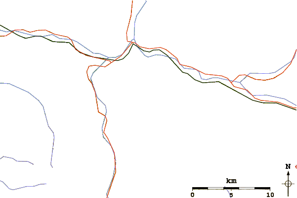 Roads and rivers around Kronplatz