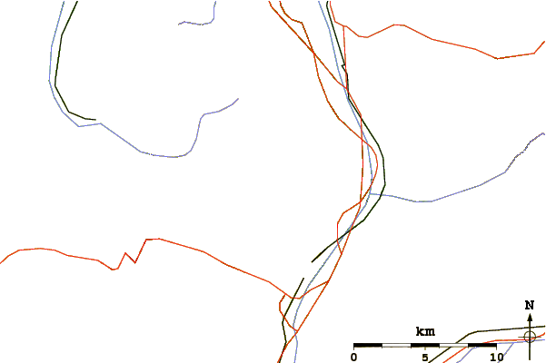 Roads and rivers around Krönten