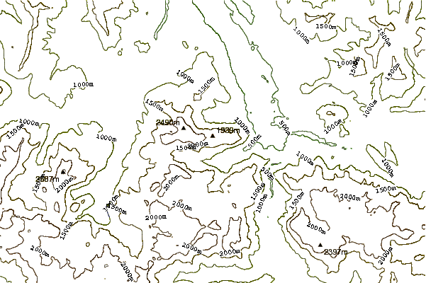 Mountain peaks around Kuchler Freieck