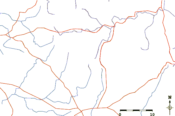 Roads and rivers around Kudremukh