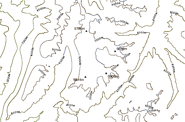 Mountain peaks around Kuh-e Bandaka