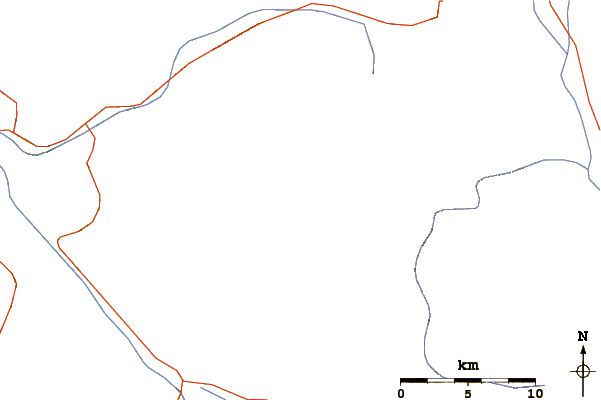 Roads and rivers around Kuhe Haji Ebrahim