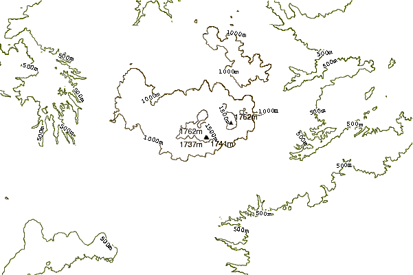 Mountain peaks around Kuju Group