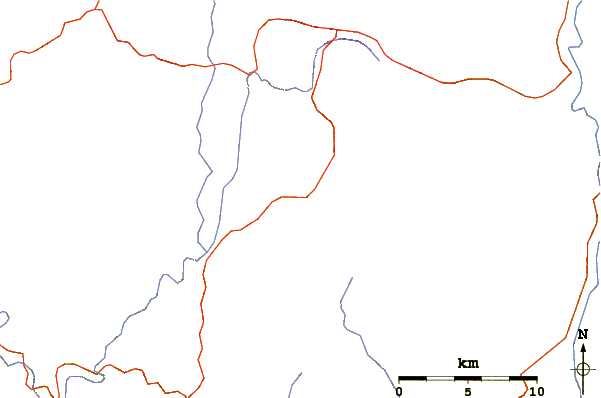 Roads and rivers around Kŭmgangsan