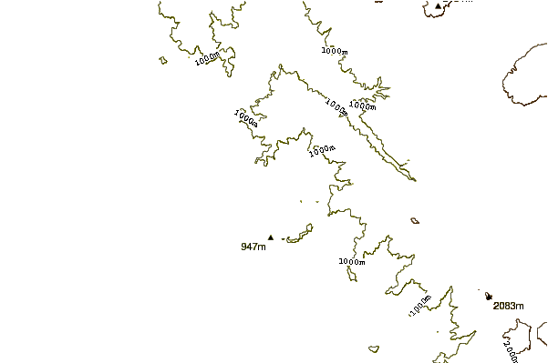 Mountain peaks around Kunyit