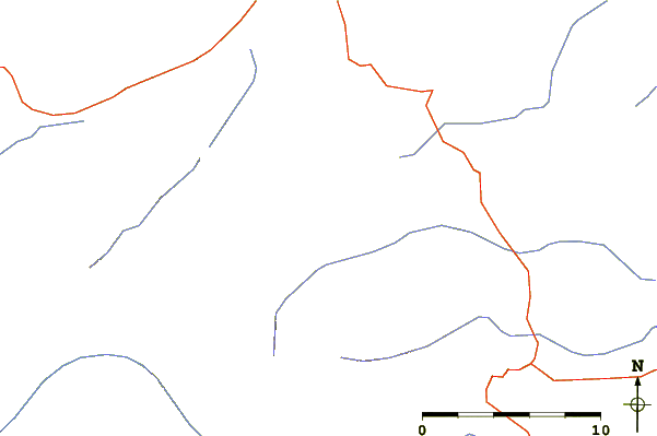 Roads and rivers around Kupunkamint Mountain