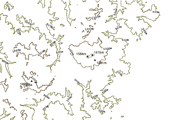 Mountain peaks around Kurikoma