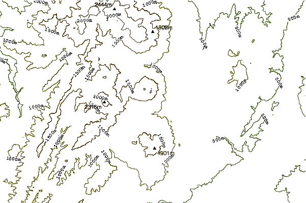 Mountain peaks around Kurohime