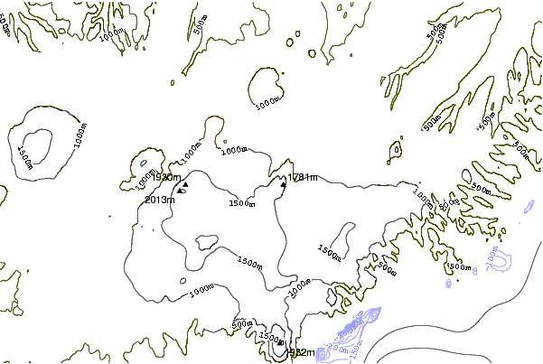 Mountain peaks around Kverkfjoll