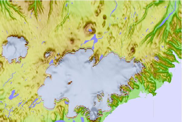 Surf breaks located close to Kverkfjoll