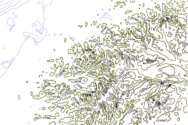 Mountain peaks around Kvitegga