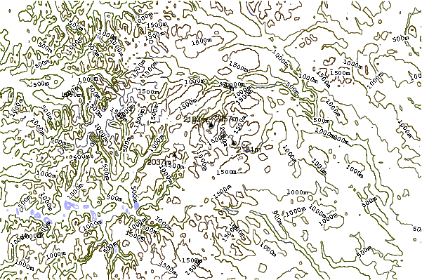 Mountain peaks around Kyrkja