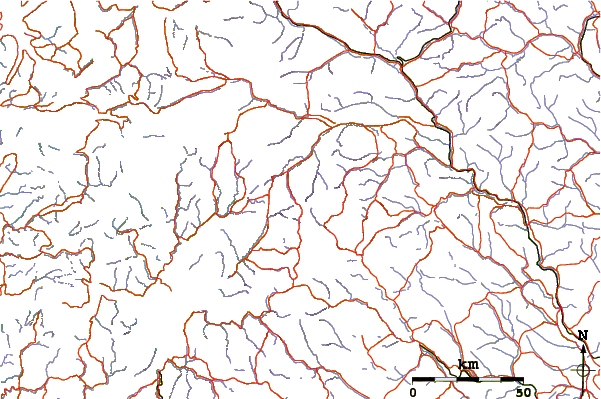 Roads and rivers around Kyrkja