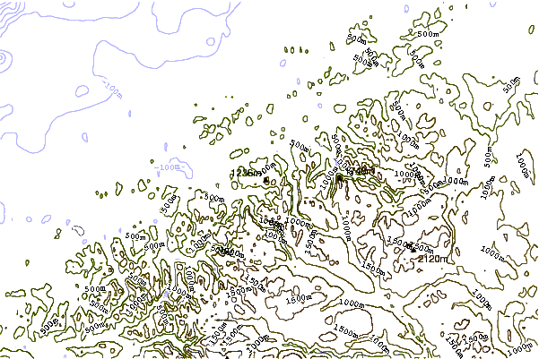 Mountain peaks around Kyrkjetaket