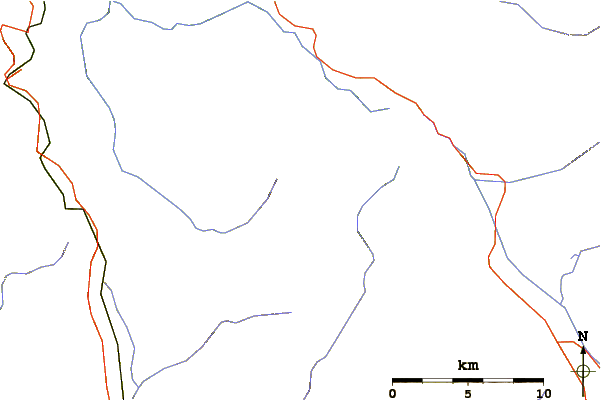 Roads and rivers around L'Obiou