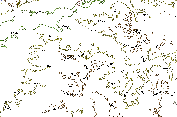 Mountain peaks around La Campina