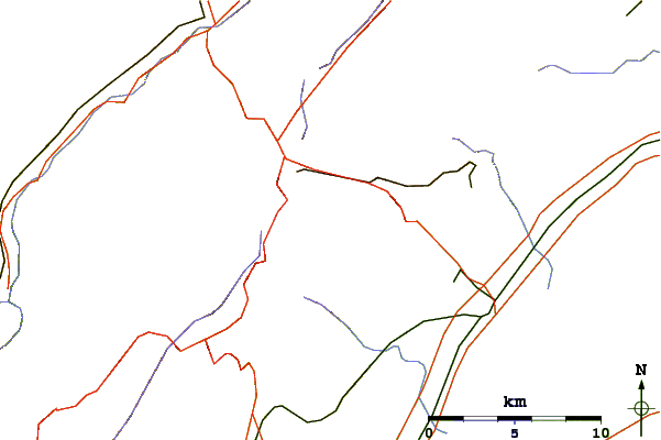 Roads and rivers around La Dôle