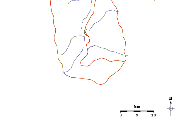 Roads and rivers around La Grande Soufrière (volcano)