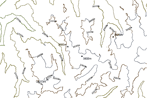 Mountain peaks around La Luette