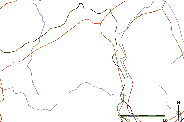 Roads and rivers around La Moleta (Alfara de Carles)