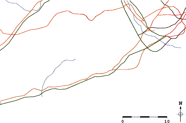 Roads and rivers around La Morella