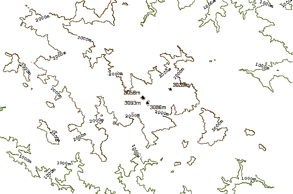 Mountain peaks around La Pelona