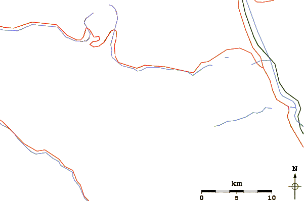 Roads and rivers around La Plata Peak