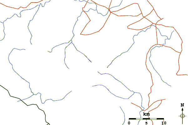 Roads and rivers around Labo