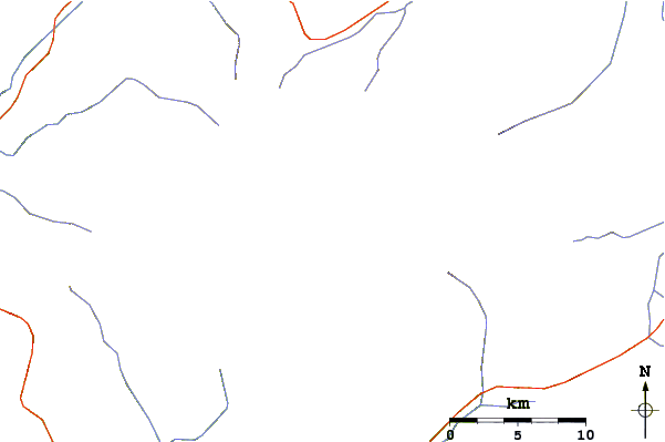 Roads and rivers around Labuche Kang or Lapche Kang, Lobuche Kang I, Choksiam