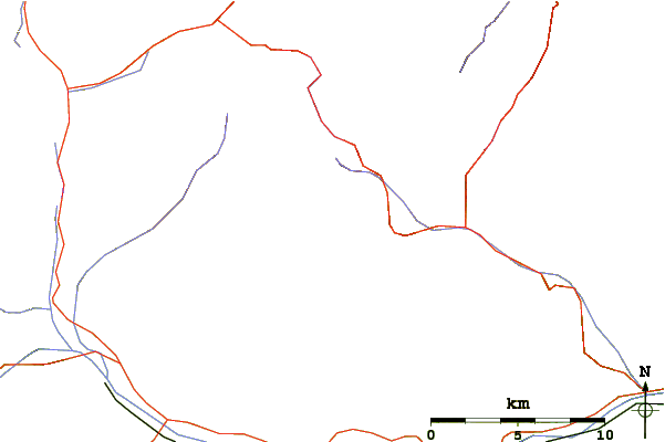 Roads and rivers around Lagaunspitze