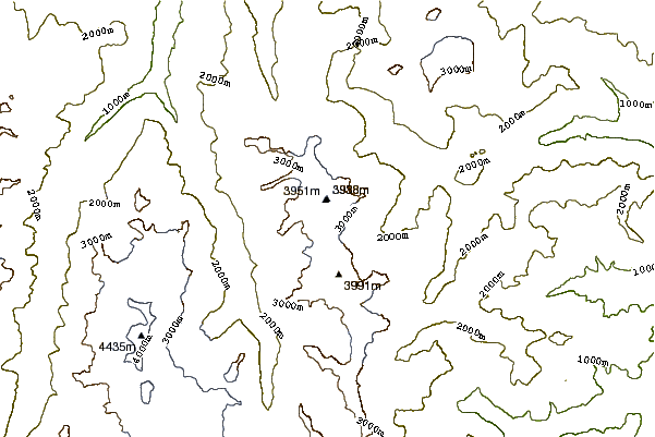 Mountain peaks around Lagginhorn