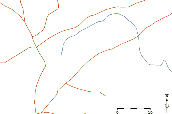 Roads and rivers around Laguna Jayu Khota