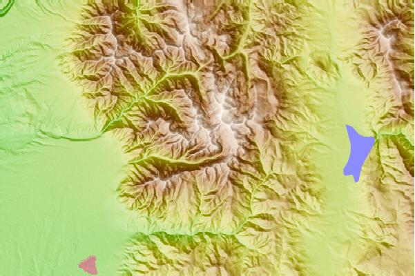 Surf breaks located close to Lake Fork Peak
