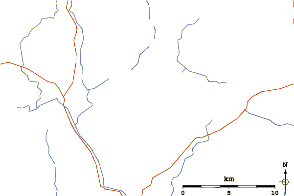 Roads and rivers around Lamachan Hill