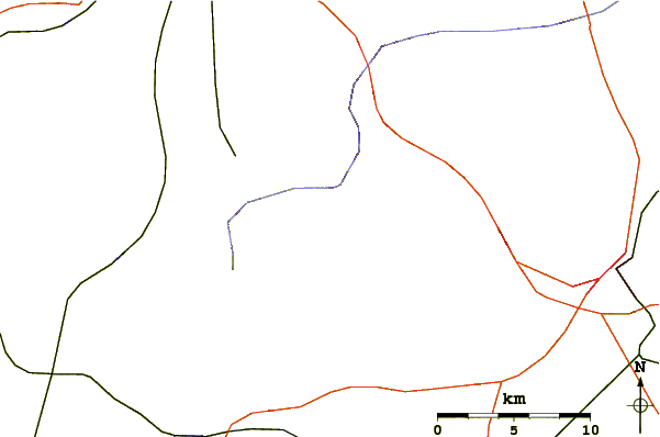 Roads and rivers around Lambs Knoll