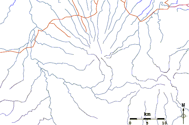 Roads and rivers around Lamington