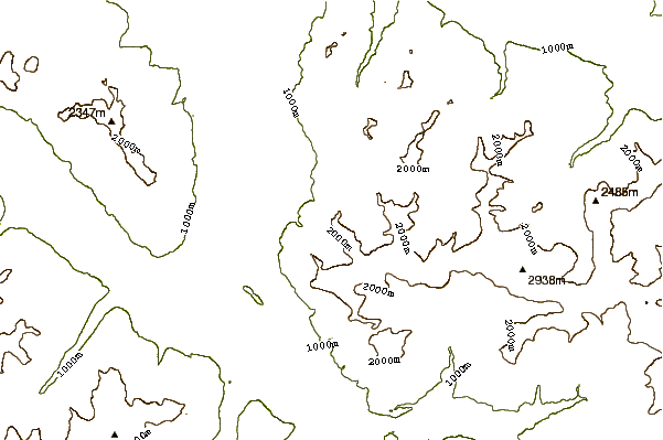 Mountain peaks around Langspitz